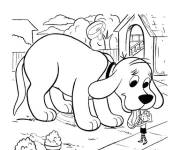 Coloriage et dessins gratuit Emily Elizabeth parle avec Clifford à imprimer