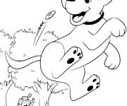 Coloriage Emily joue avec le chien Clifford