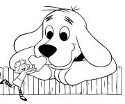 Coloriage La propri&eacute;taire du Clifford Emily avec un c&oelig;ur