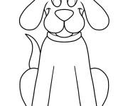 Coloriage Le chien Clifford facile pour enfant