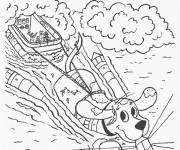 Coloriage et dessins gratuit Le tout puissant Clifford aide ses amis à imprimer