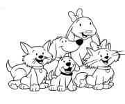 Coloriage Les animaux amis de Clifford