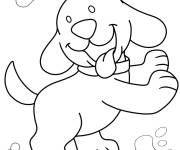 Coloriage Petit chien Clifford Kawaii