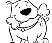 Coloriage T-Bone avec l'os