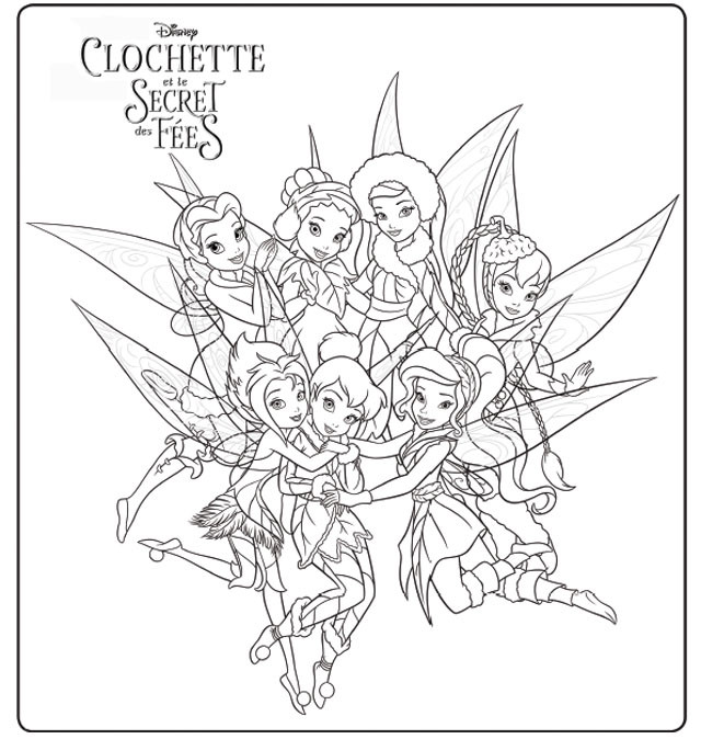 Coloriage Clochette et Le Secret de Fées dessin gratuit à imprimer