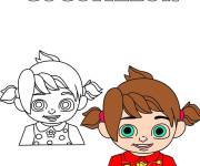 Coloriage B&eacute;b&eacute; Cocomelon avec mod&egrave;le de coloriage