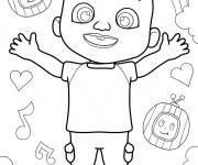 Coloriage B&eacute;b&eacute; Jay JJ heureux