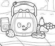 Coloriage Bo&icirc;te &agrave; lunch CoComelon pendant le pique-nique