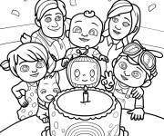 Coloriage C'est l'anniversaire de JJ de Cocomelon