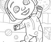 Coloriage CoComelon JJ Jay en dansant