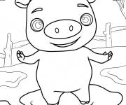 Coloriage Le cochon Pepe de Cocomelon