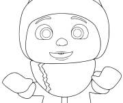 Coloriage et dessins gratuit TomTom de Cocomelon porte les vêtements d'hiver à imprimer