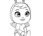 Coloriage et dessins gratuit B&eacute;b&eacute; Abeille de Cry Babies à imprimer