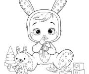 Coloriage B&eacute;b&eacute; lapine de Cry Babies