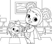 Coloriage B&eacute;b&eacute; souris &agrave; sa chambre