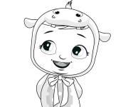 Coloriage Hopie d&eacute;guis&eacute; en hippopotame
