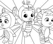 Coloriage Trois b&eacute;b&eacute;s de Cry Babies