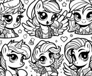 Coloriage Cutie Mark Crew perssonage Kawaii
