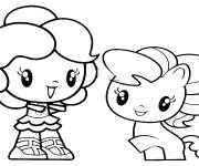 Coloriage et dessins gratuit Equestria Girls et Pinkie Pie à imprimer