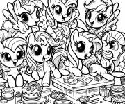 Coloriage Personnages mignonnes de Cutie Mark Crew