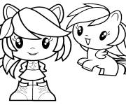 Coloriage Rainbow Dash et Equestria Girls