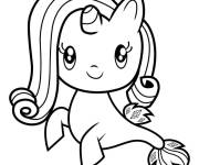 Coloriage Rarity de dessin anim&eacute; imprimable