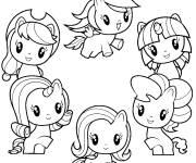 Coloriage Tous les personnages de MLP Cutie Mark Crew