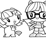 Coloriage Twilight Sparkle avec Equestria Girls de Cutue Mark Crew