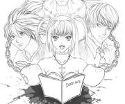 Coloriage Caract&egrave;res Death Note 