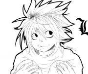 Coloriage Death Not L h&eacute;ro de Manga
