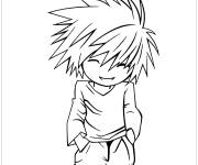 Coloriage Death Note L rigolo