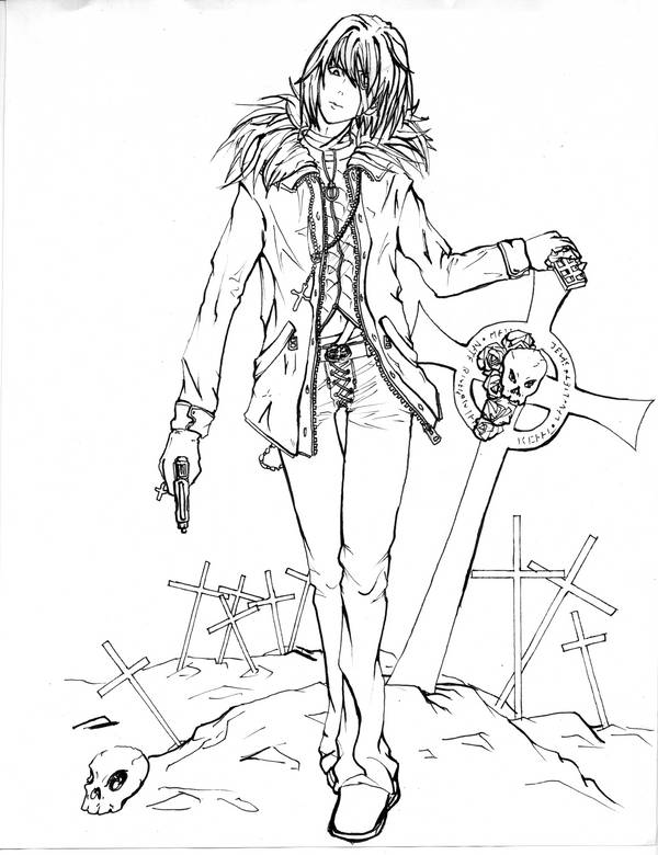 Coloriage et dessins gratuits Death Note Mello à imprimer