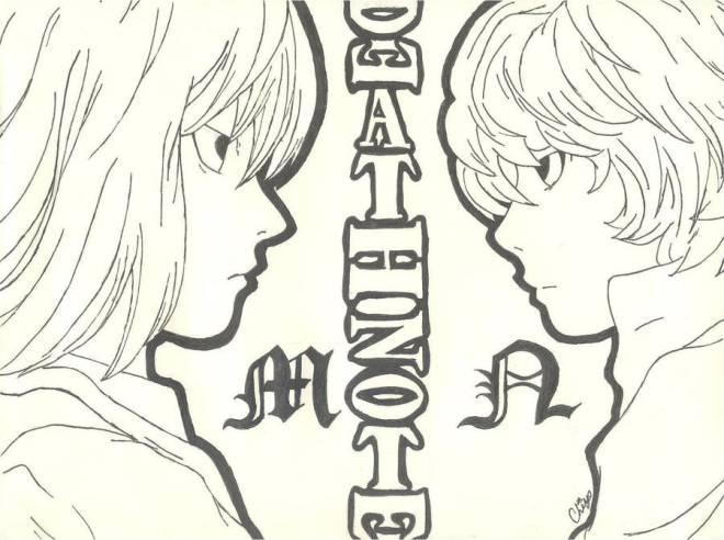 Coloriage et dessins gratuits Death Note Mello et Near à imprimer