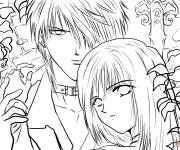 Coloriage Death Note Yagami Light et Misa