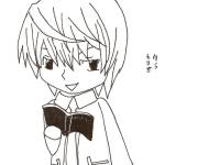 Coloriage Light Yagami chibi fans Death Note
