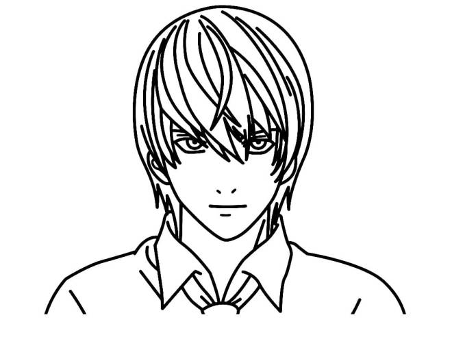 Coloriage et dessins gratuits Light Yagami dans Death Note  à imprimer
