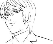 Coloriage Light Yagami Death Note Manga