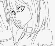 Coloriage Misa Amane dans Death Note