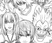 Coloriage Personnages de Death Note