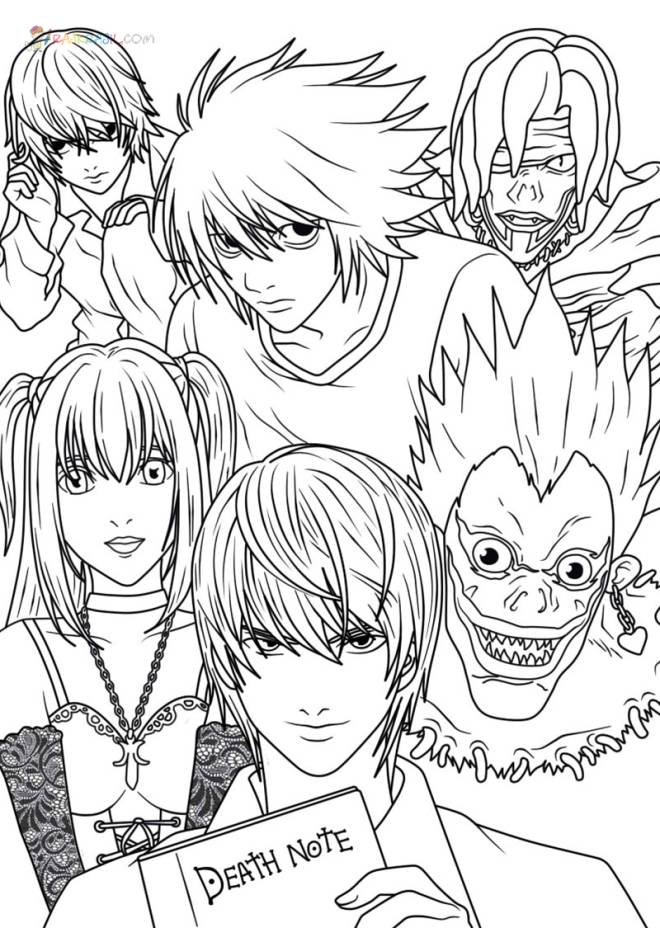 Coloriage et dessins gratuits Personnages de Death Note à imprimer