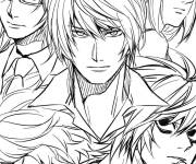 Coloriage Poster de Personnages Death Note