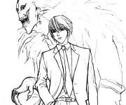 Coloriage Ryuk et Yagami dans Death Note