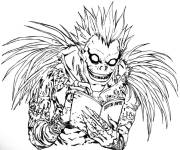 Coloriage Ryuk lit un livre