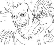 Coloriage Ryuk monstre de Death Note