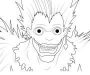 Coloriage Visage de Ryuk Death Note