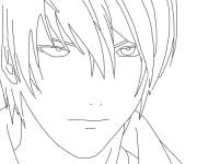 Coloriage Yagami Light Linéaire