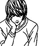 Coloriage Yagami Linéaire de Death Note