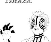 Coloriage Akaza de l'Anime Demon Slayer 