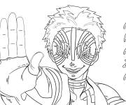 Coloriage Akaza Demon Slayer Kimetsu no Yaiba