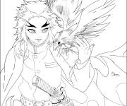 Coloriage Demon Slayer en couleur